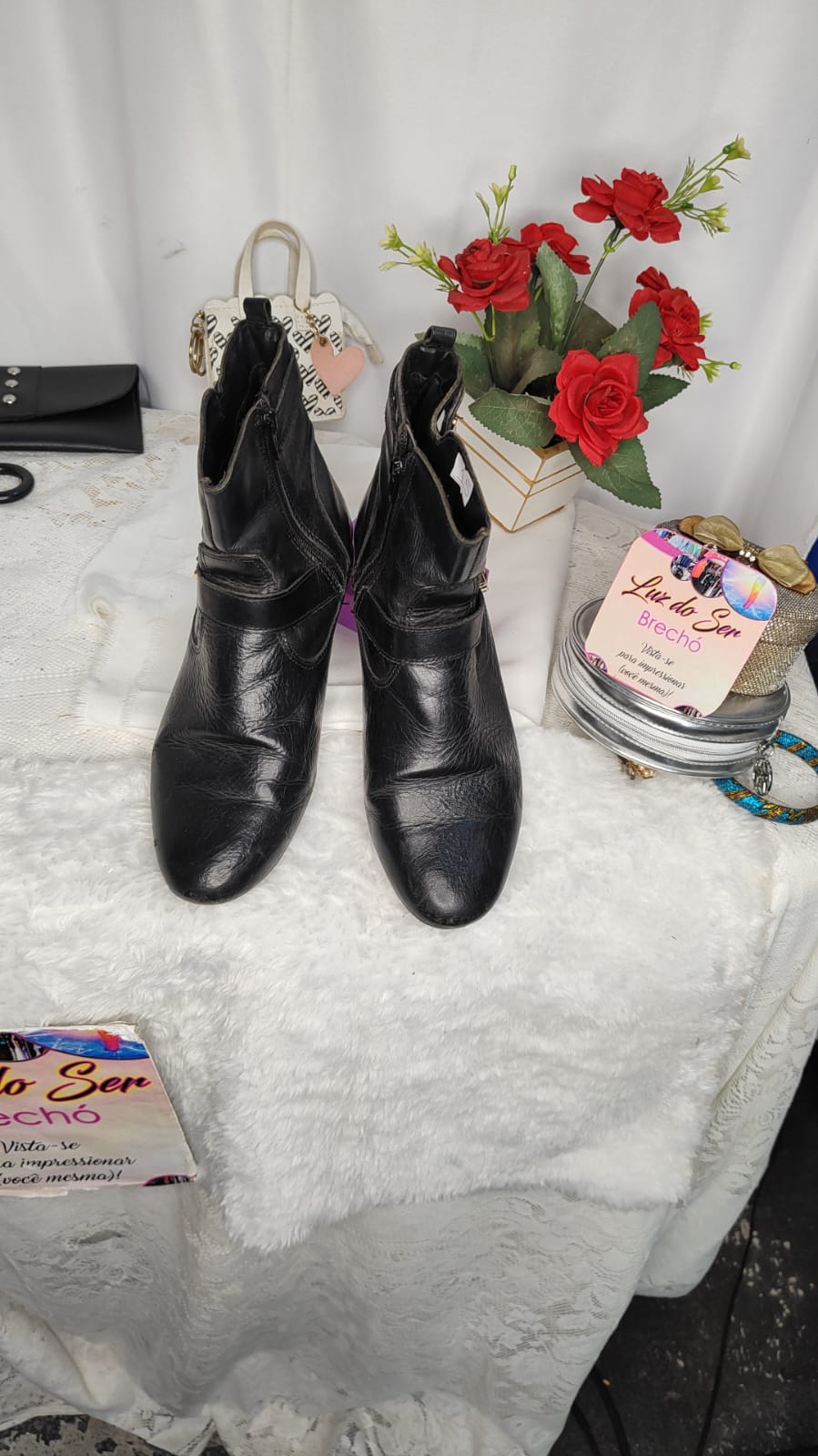 Bota preta Cano curto N. 35