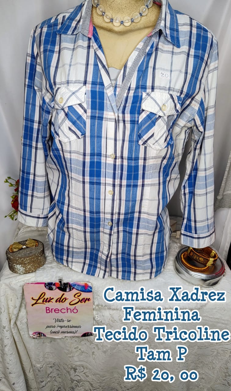 Camiseta Xadrez Feminina