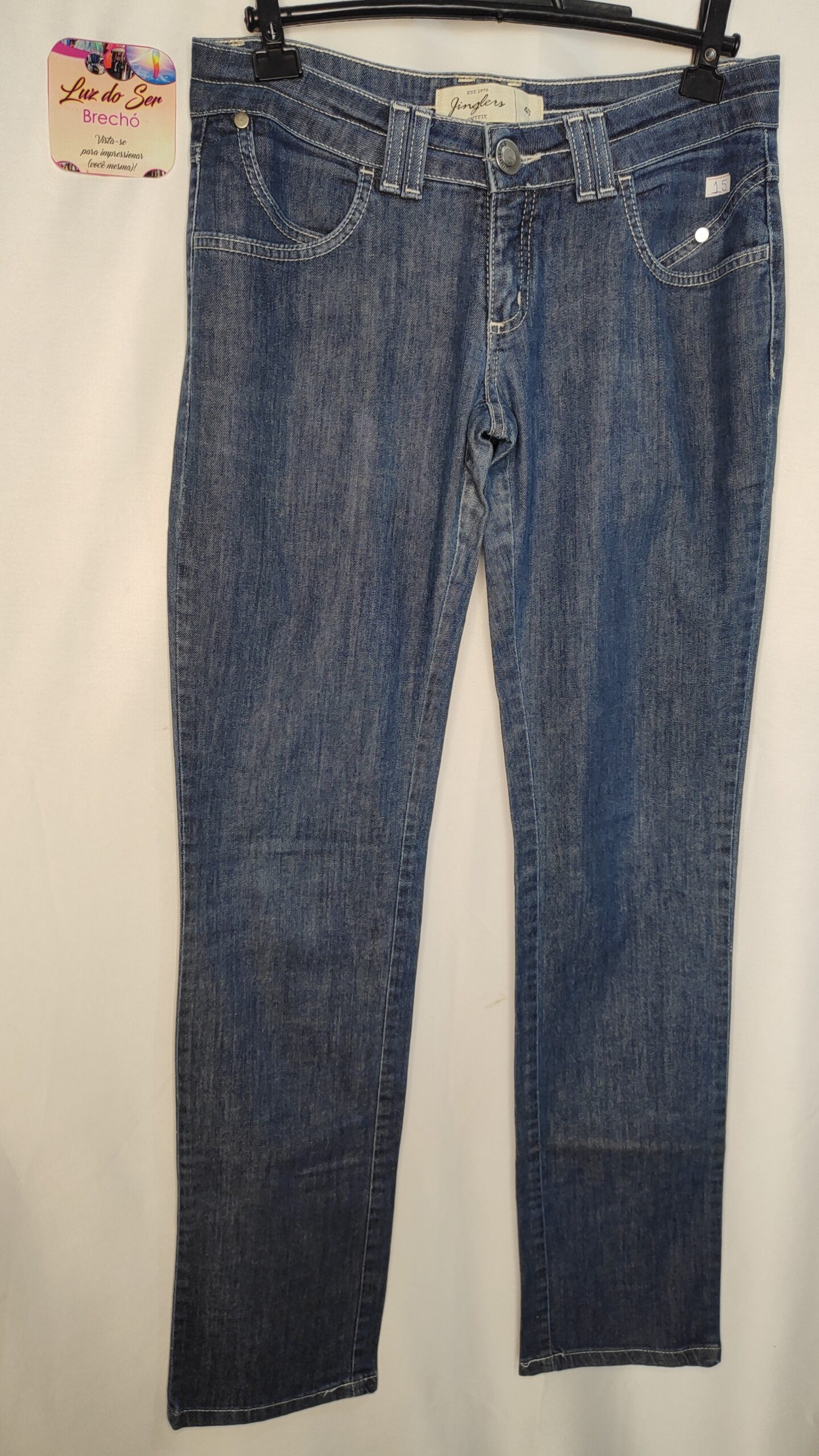 Calça Jeans Feminina. Cintura baixa. N. 40