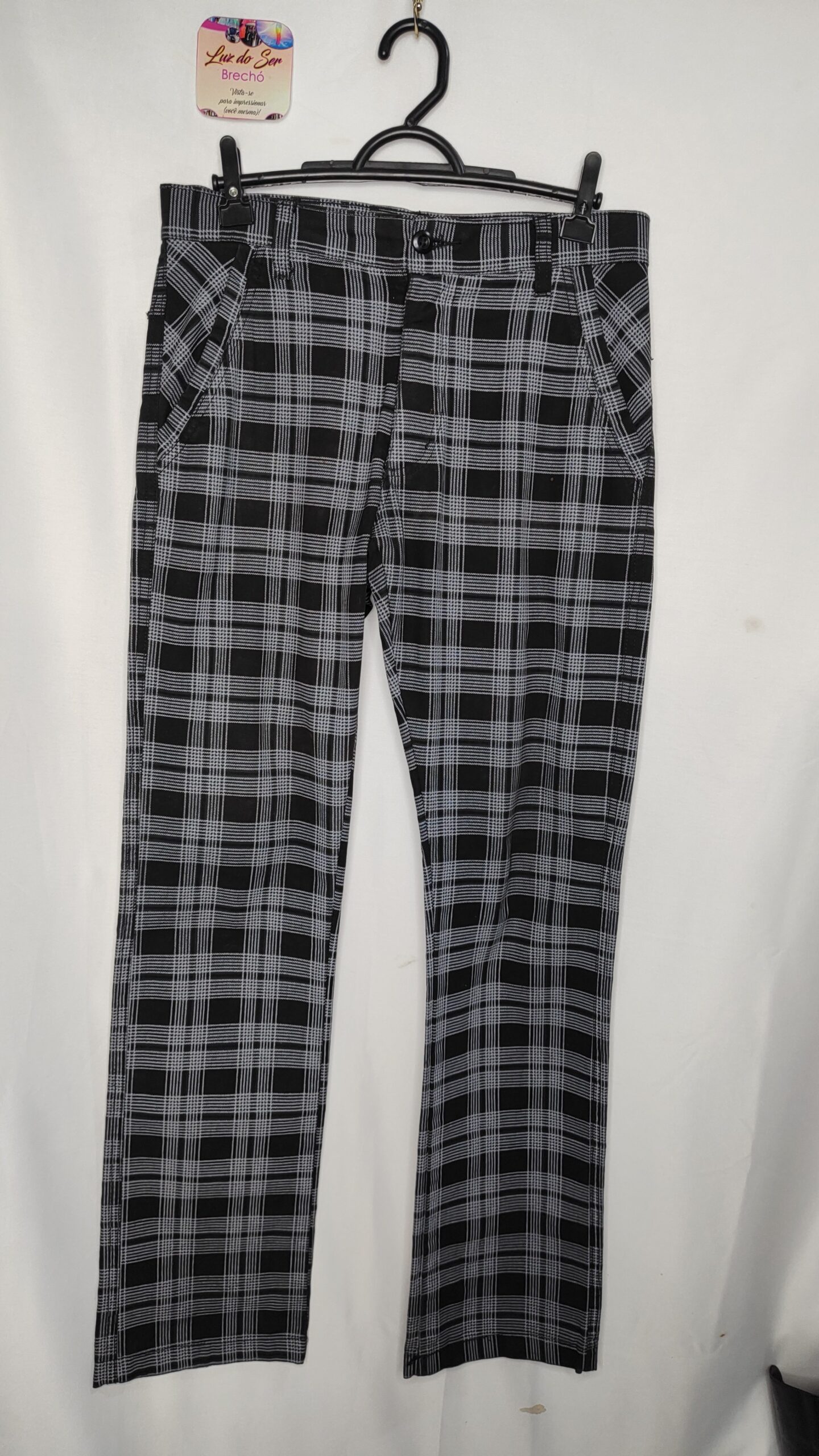 Calça de Sarja Xadrez Feminina N. 40