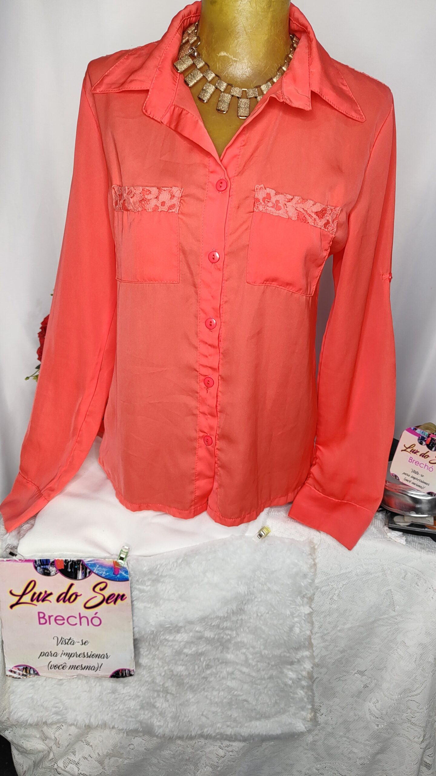 Camisa Social Feminina/ Manga Longa
