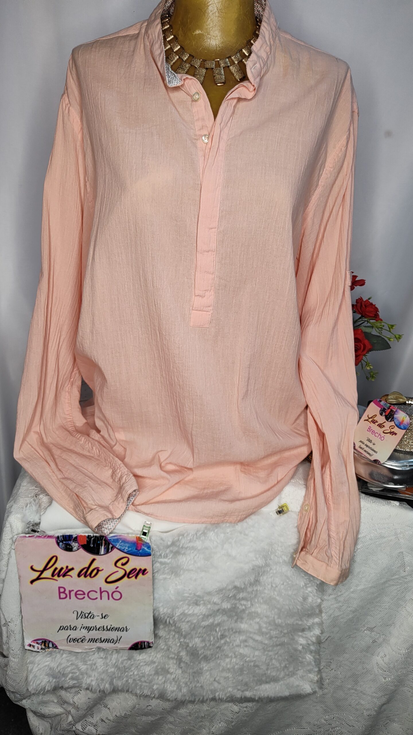 Blusa Manga Longa. Feminina. Tam M