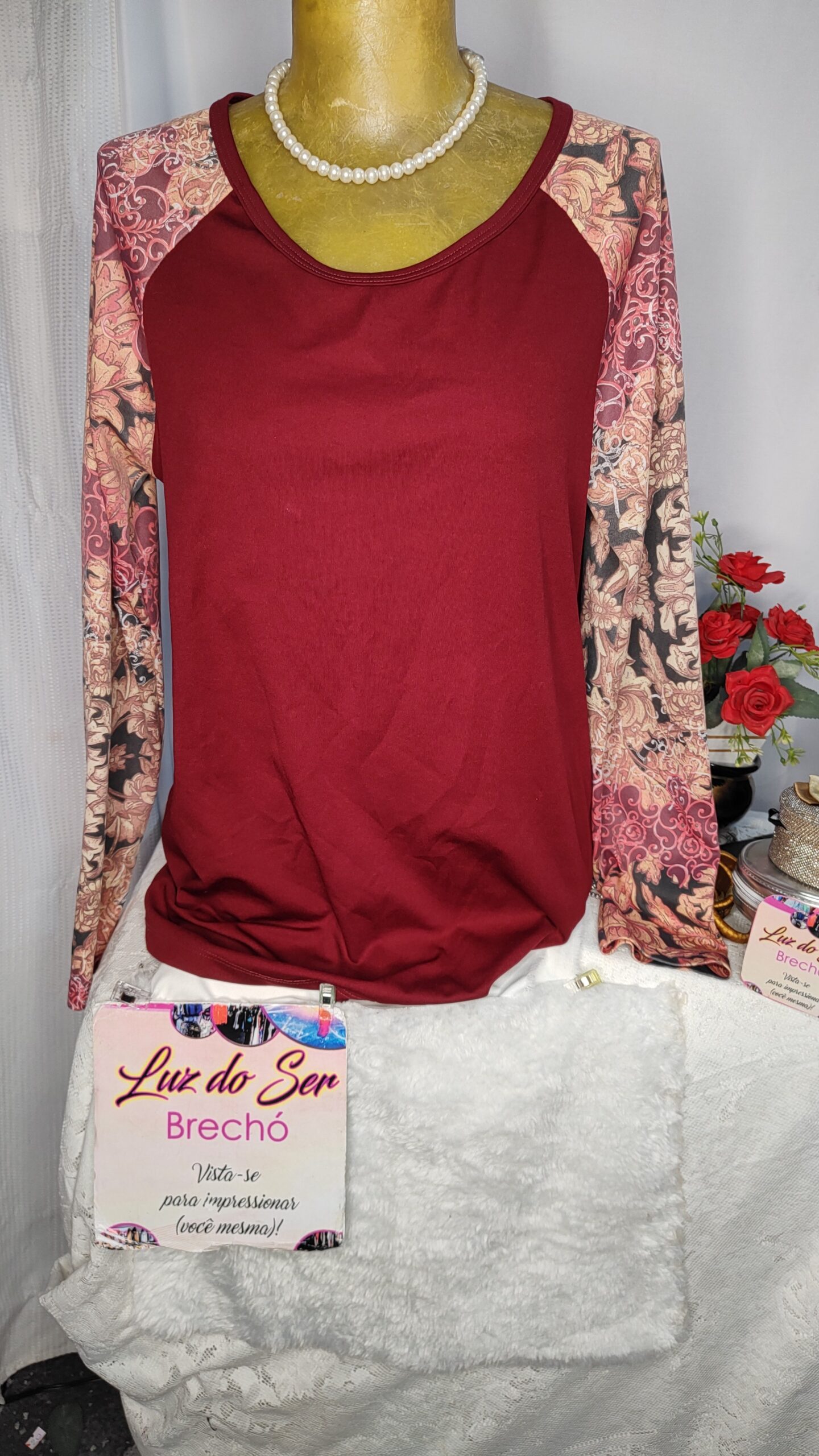 Blusa Feminina/Manga longa