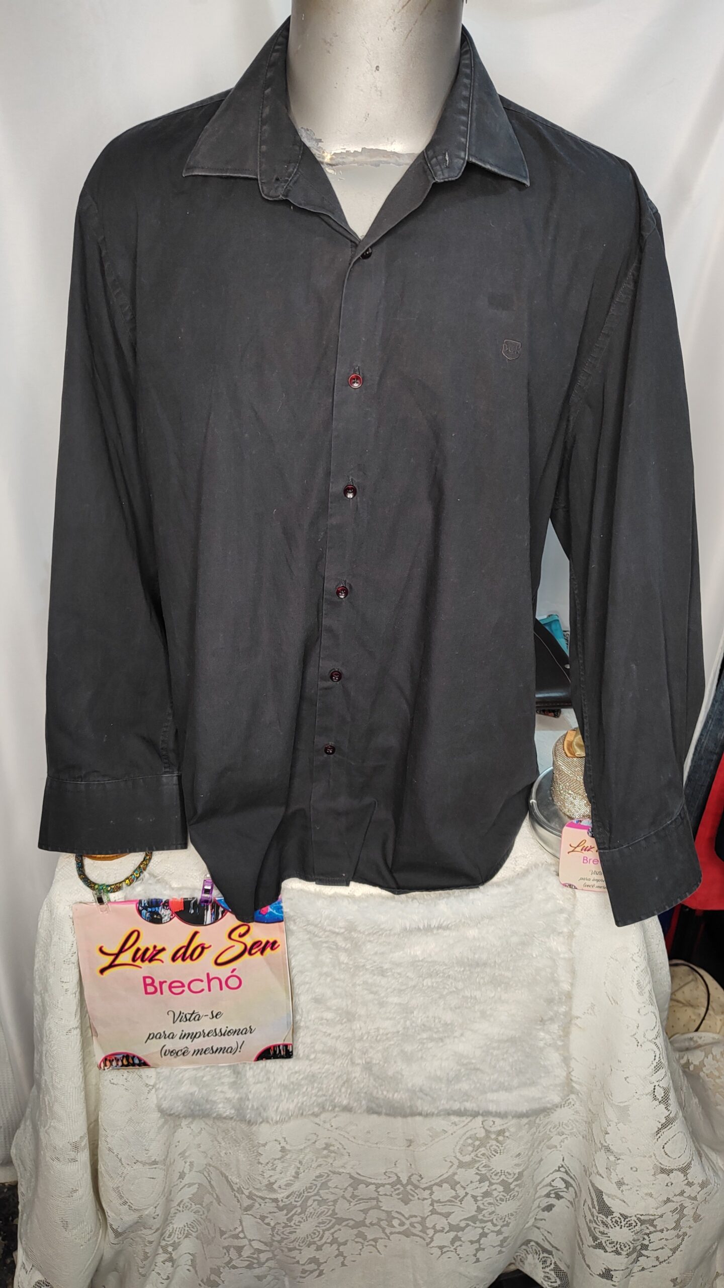 Camisa Social Masculino. Manga Longa. Tam GG