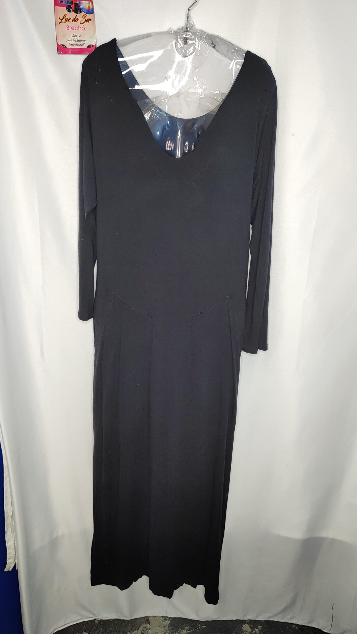 Vestido de Tecido Malha. Longo. Tam M