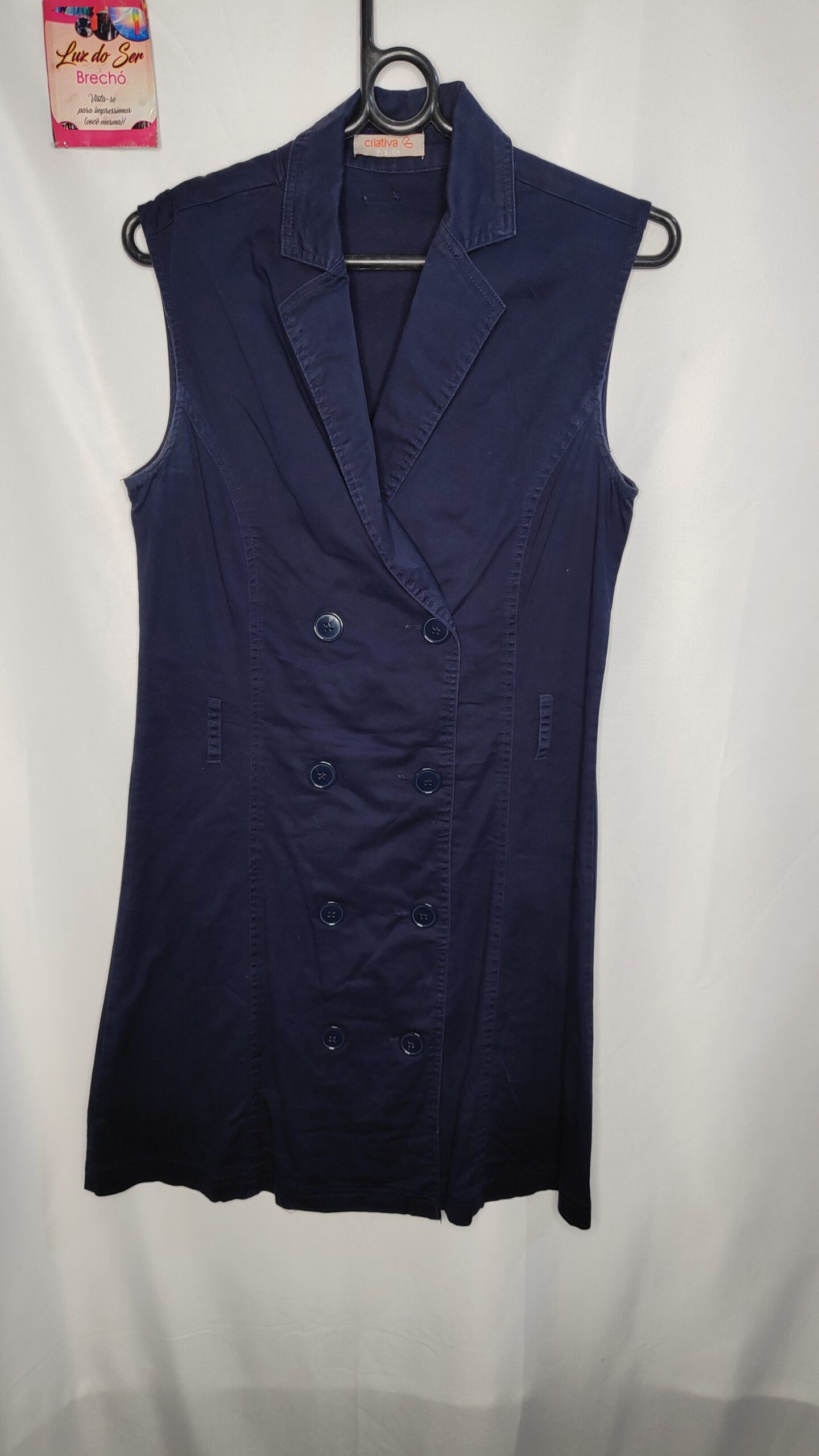 Vestido Aberto na frente. Tam M