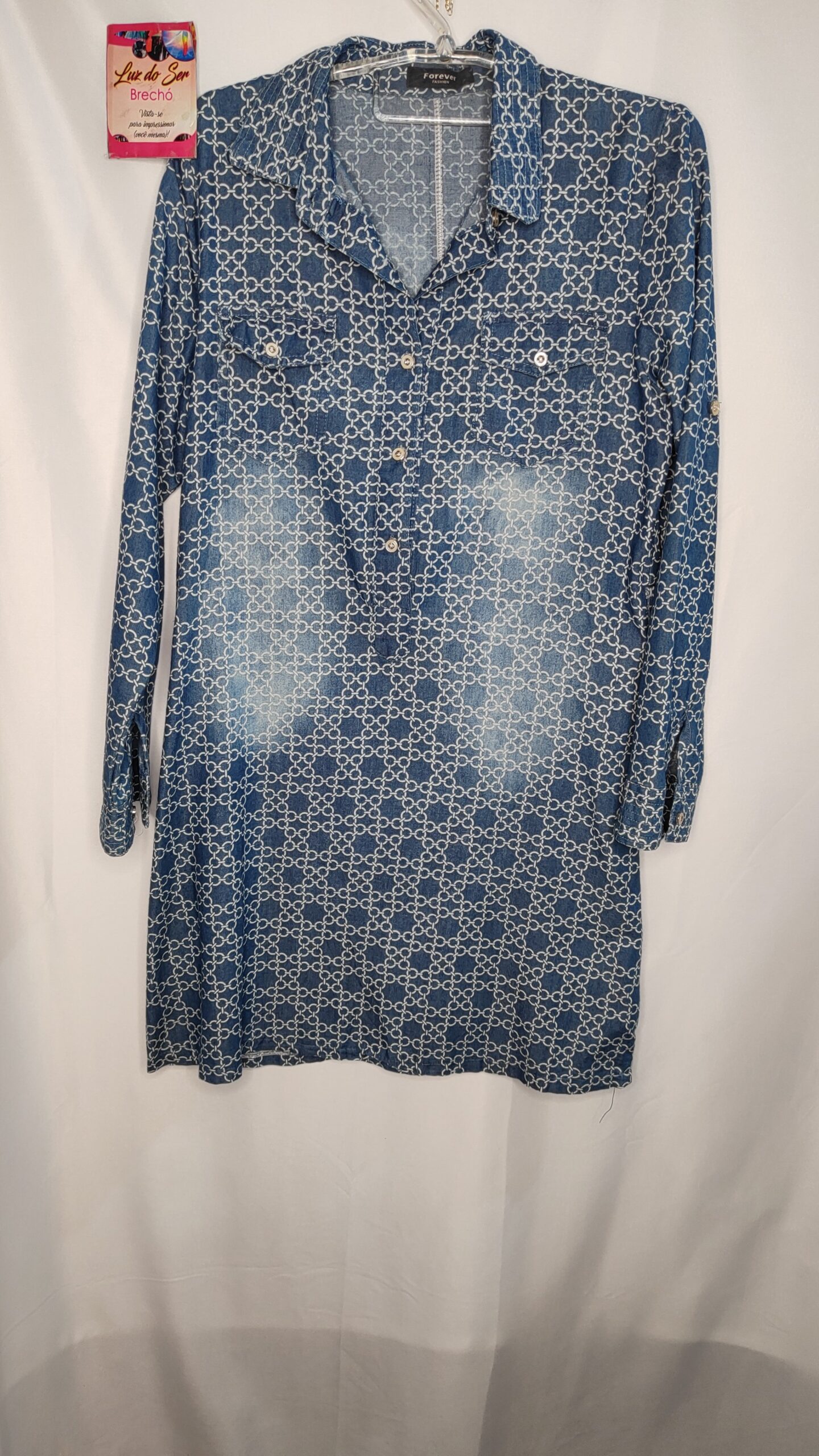 Vestido. De Tecido Brim. Tam M