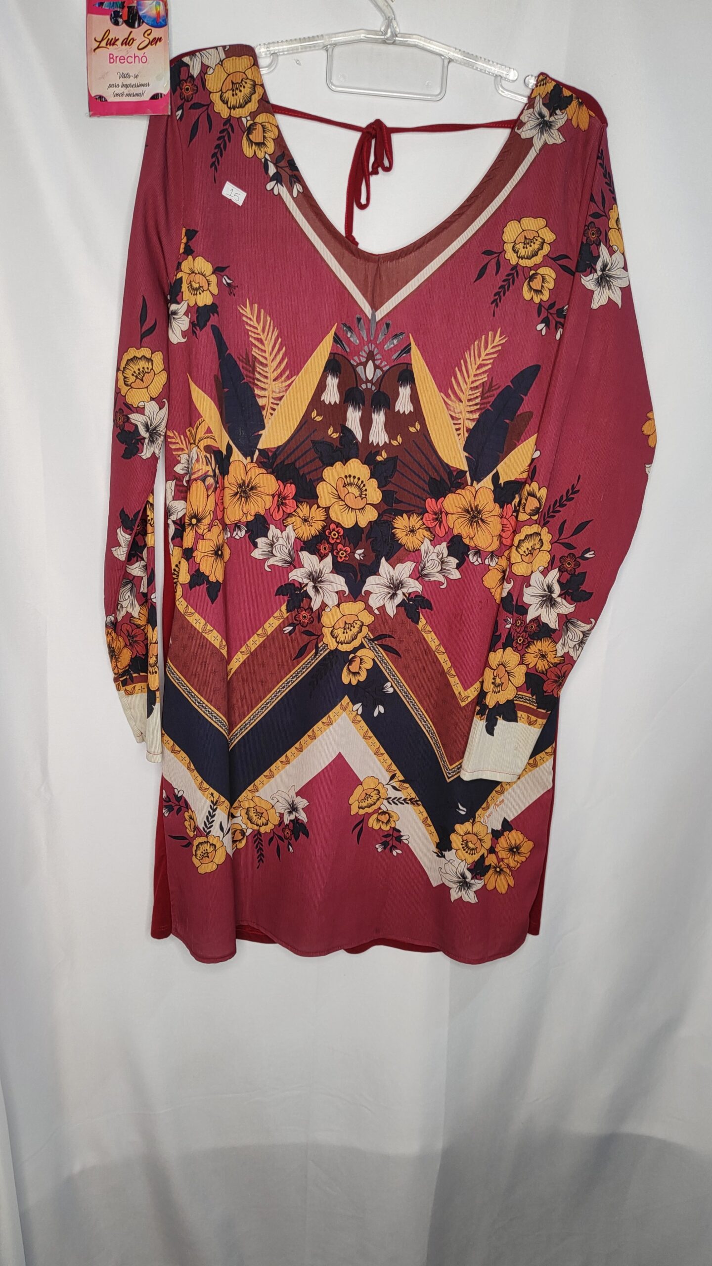 Vestido de Tecido Viscose. Tam M