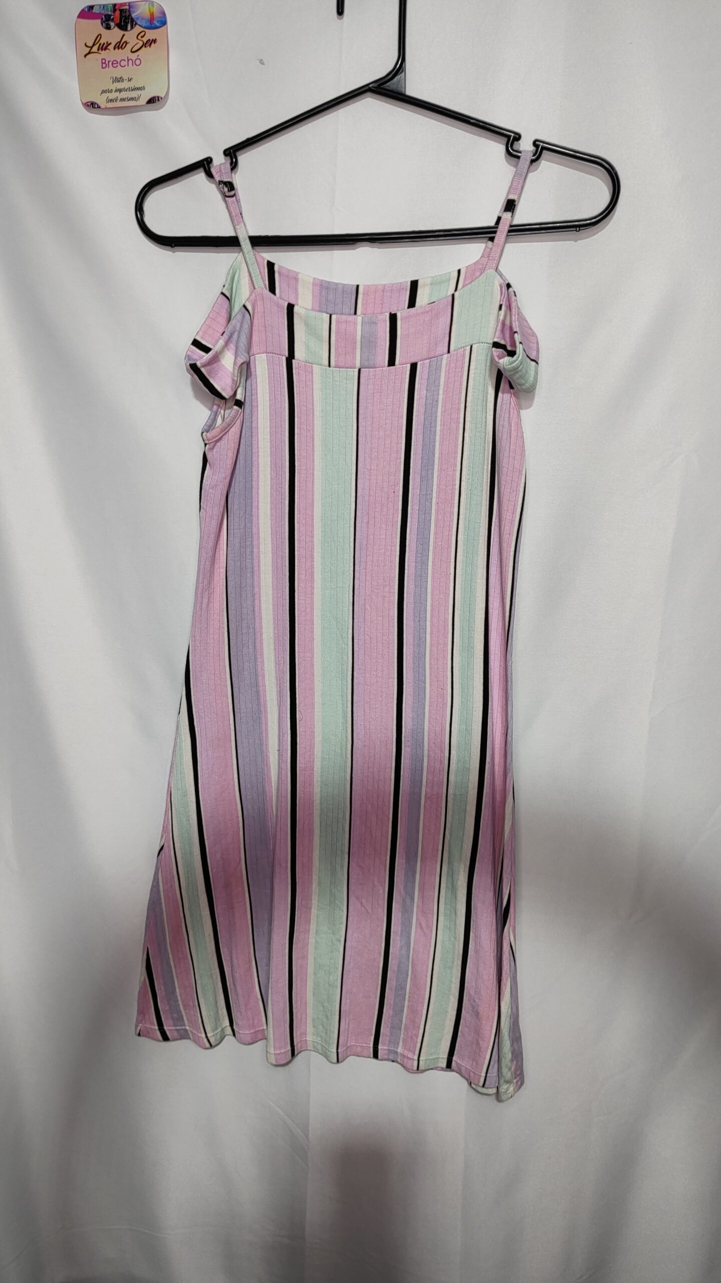 Vestido de Tecido Malha Canelado. Tam PP