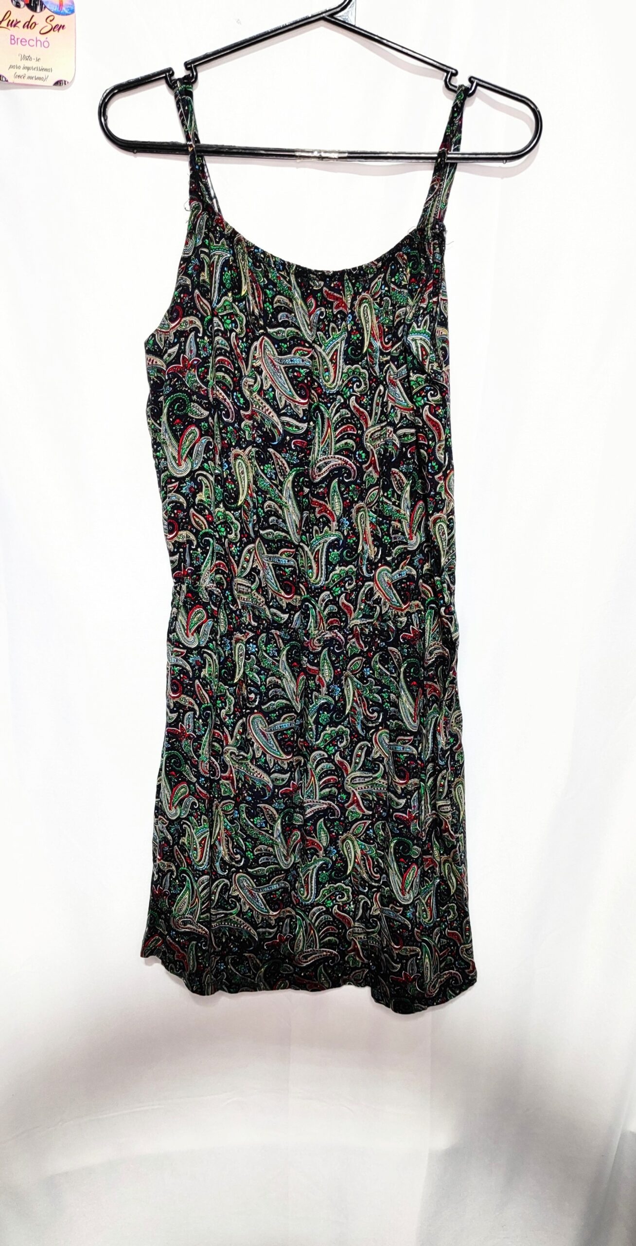 Vestido. Tecido Viscose Estampada. Tam P